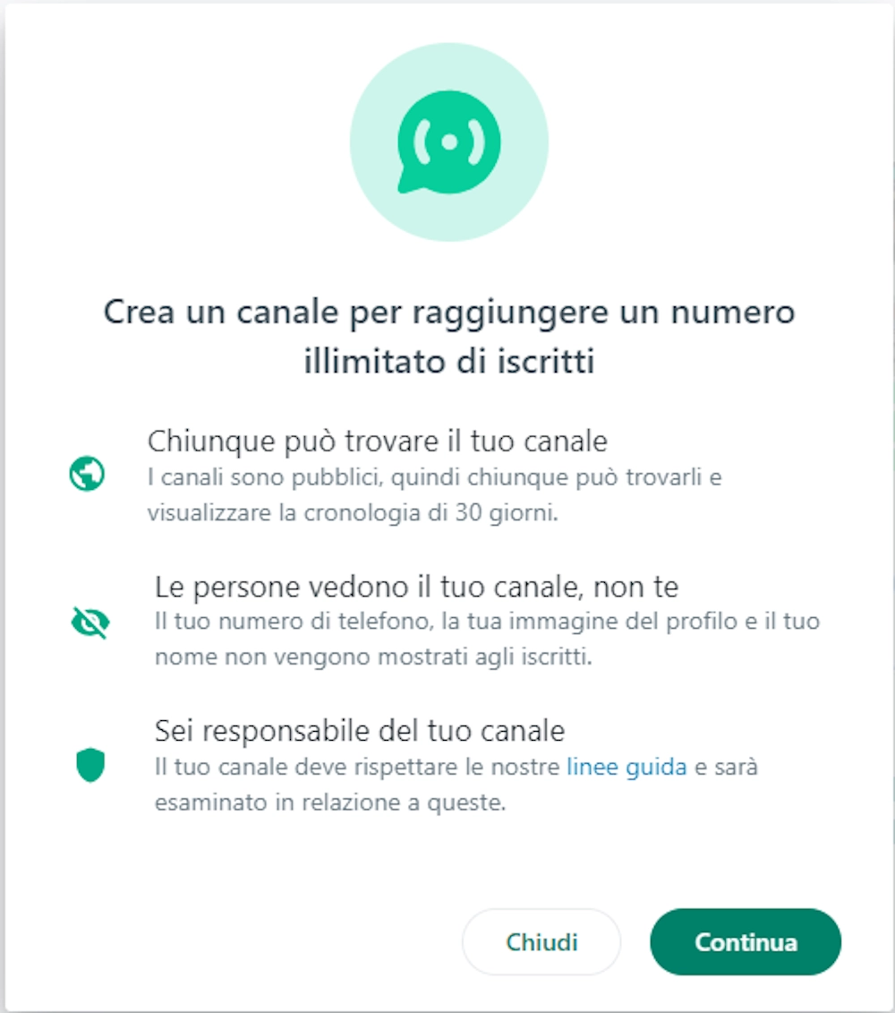 Come creare il canale Whatsapp