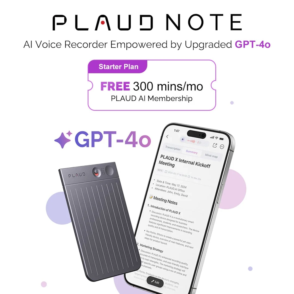 Plaud Note con ChatGpt registratore vocale